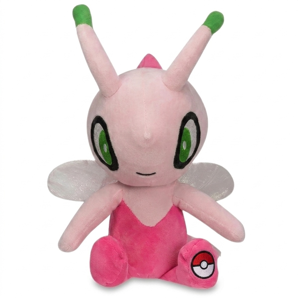 Celebi Shiny Pluszak z odznaką potwierdzającą autentyczność produktu.