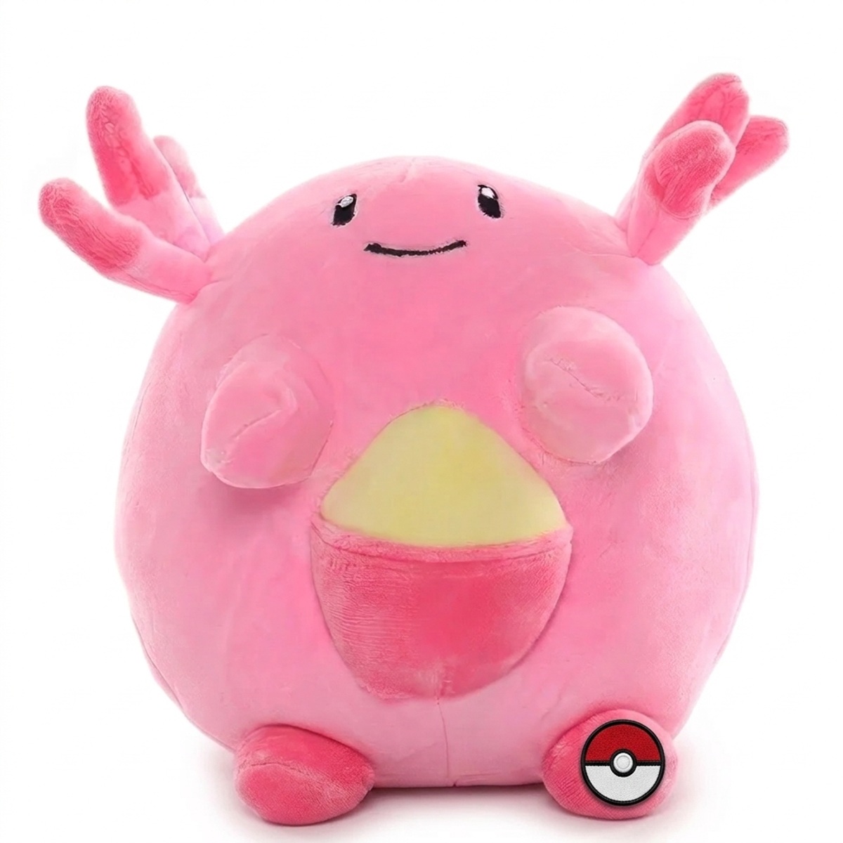 Chansey Pluszak z odznaką potwierdzającą autentyczność produktu.