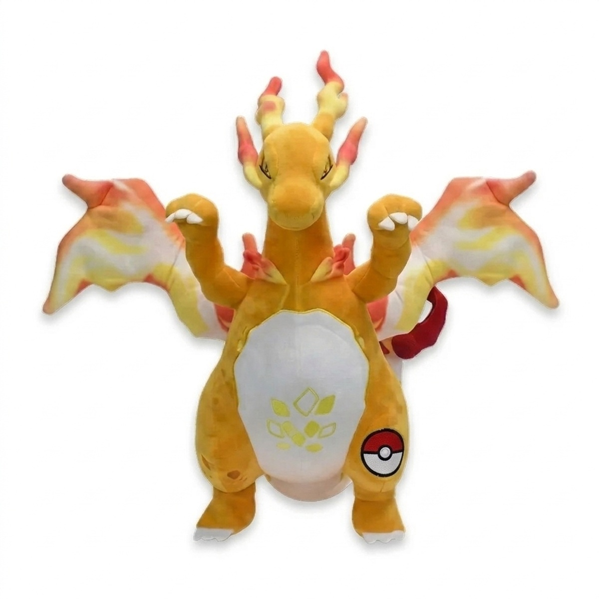 Charizard Gigantamax Pluszak z odznaką potwierdzającą autentyczność produktu.
