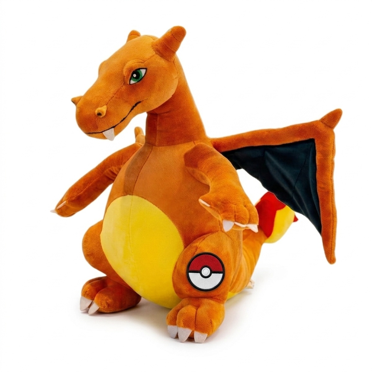 Charizard Pluszak Gigantyczny z odznaką potwierdzającą autentyczność produktu.