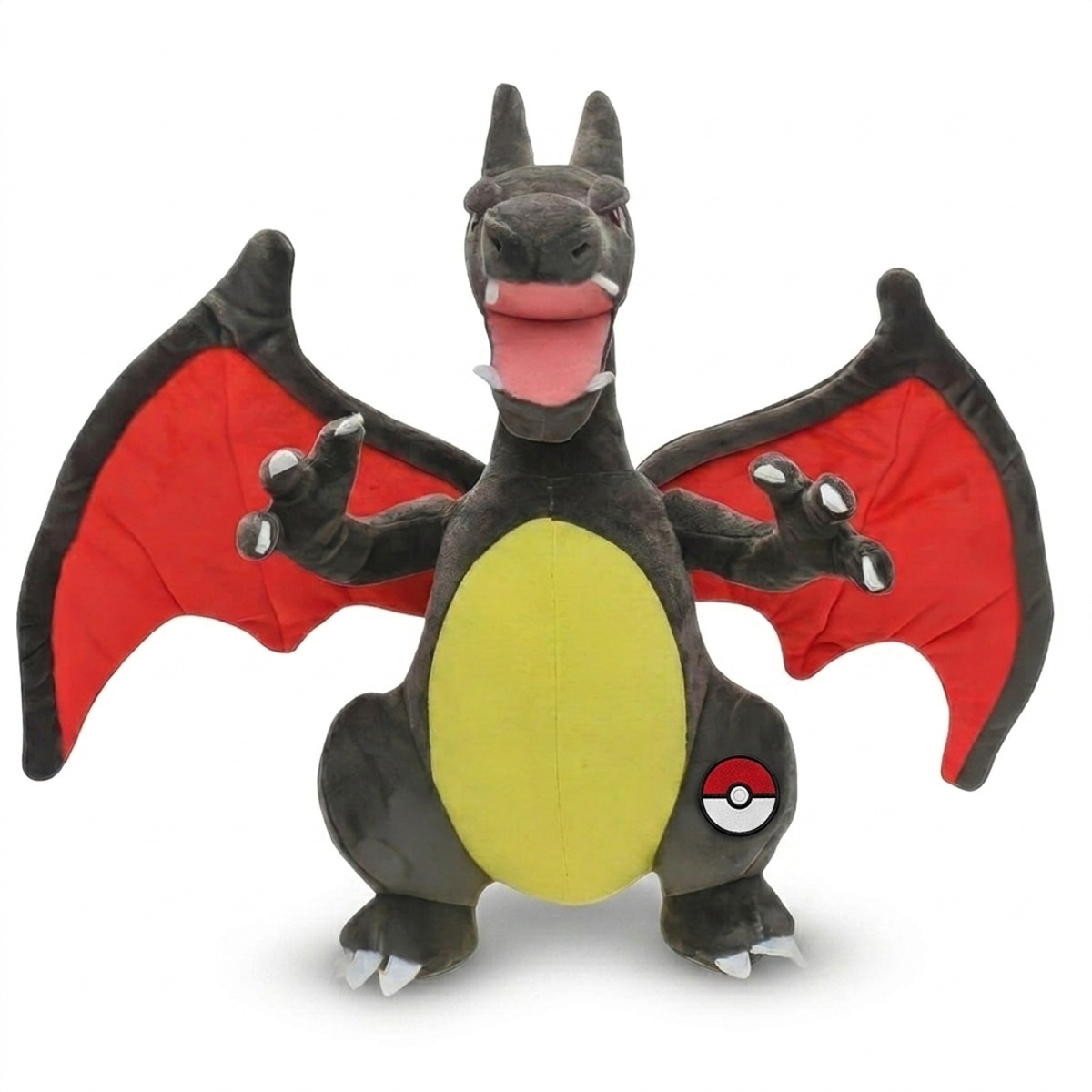 Charizard Shiny Pluszak z odznaką potwierdzającą autentyczność produktu.