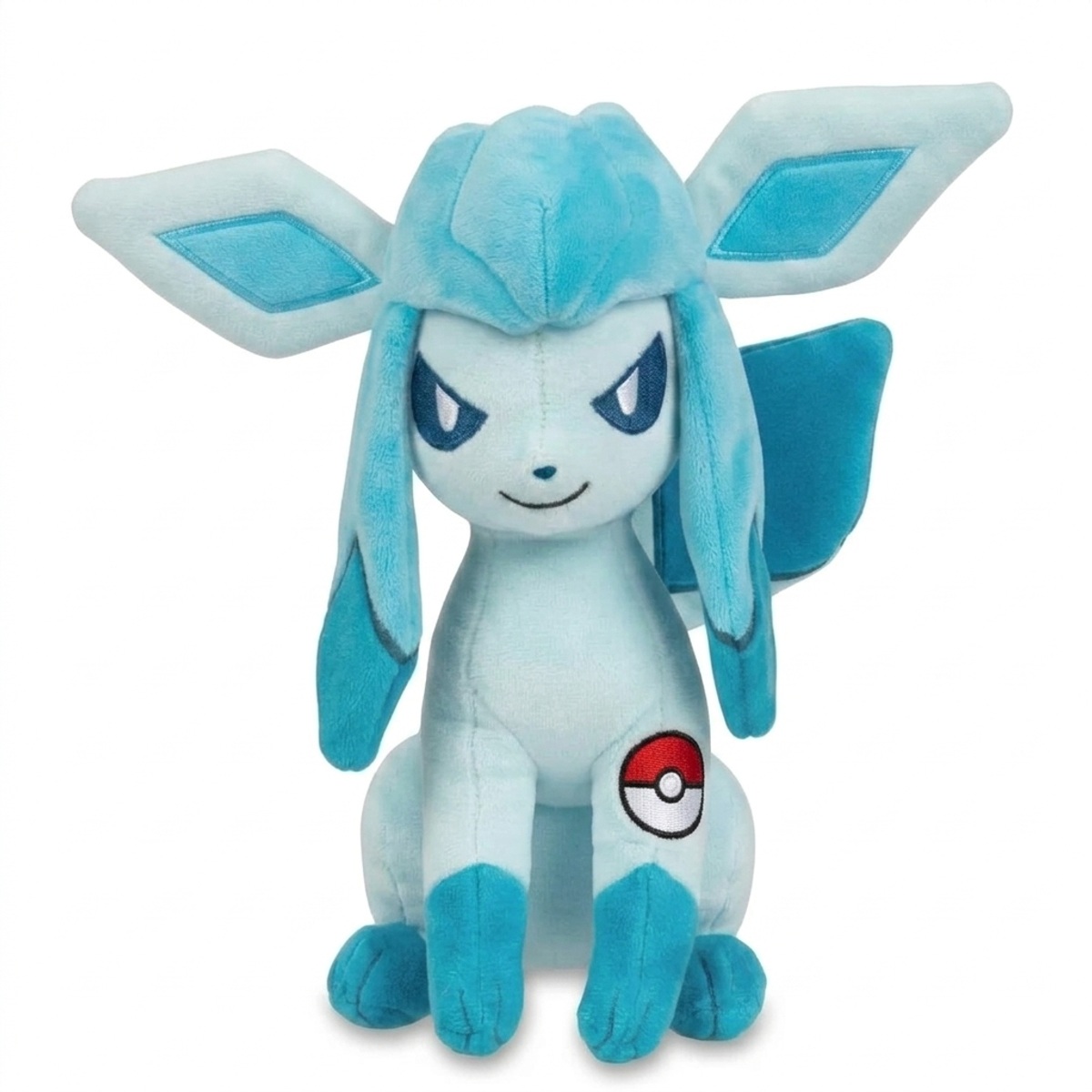 Glaceon Pluszak z odznaką potwierdzającą autentyczność produktu.