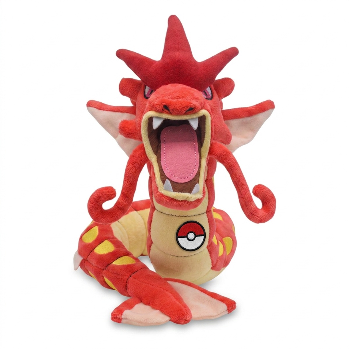 Gyarados Shiny Pluszak z odznaką potwierdzającą autentyczność produktu.