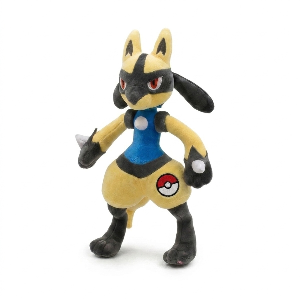 Lucario Shiny Pluszak z odznaką potwierdzającą autentyczność produktu.
