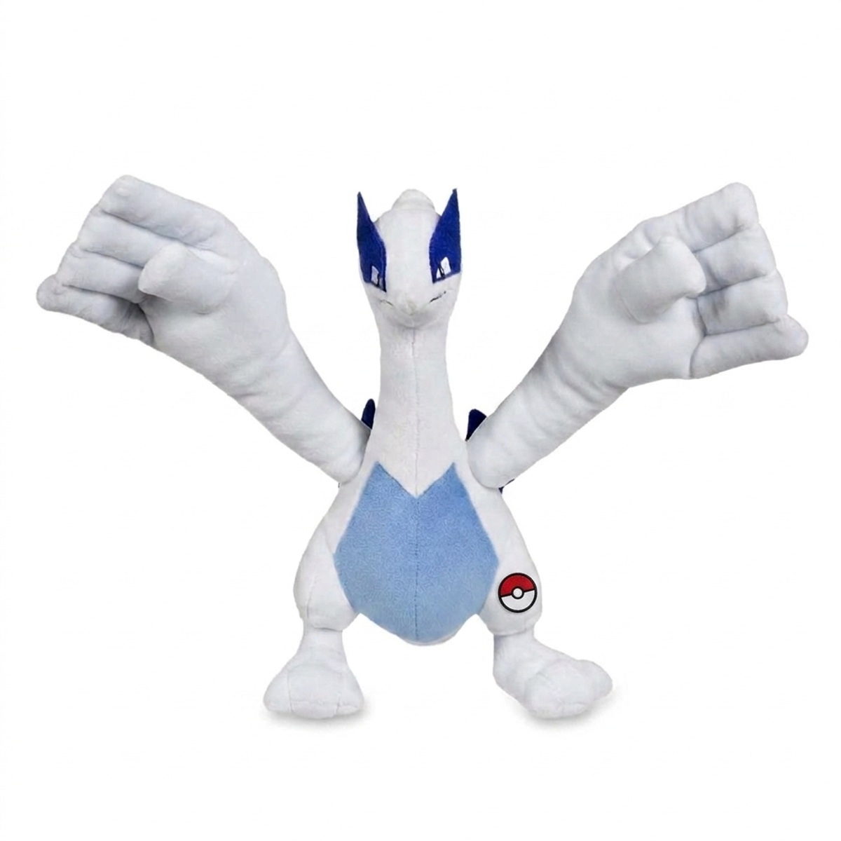 Lugia Pluszak z odznaką potwierdzającą autentyczność produktu.