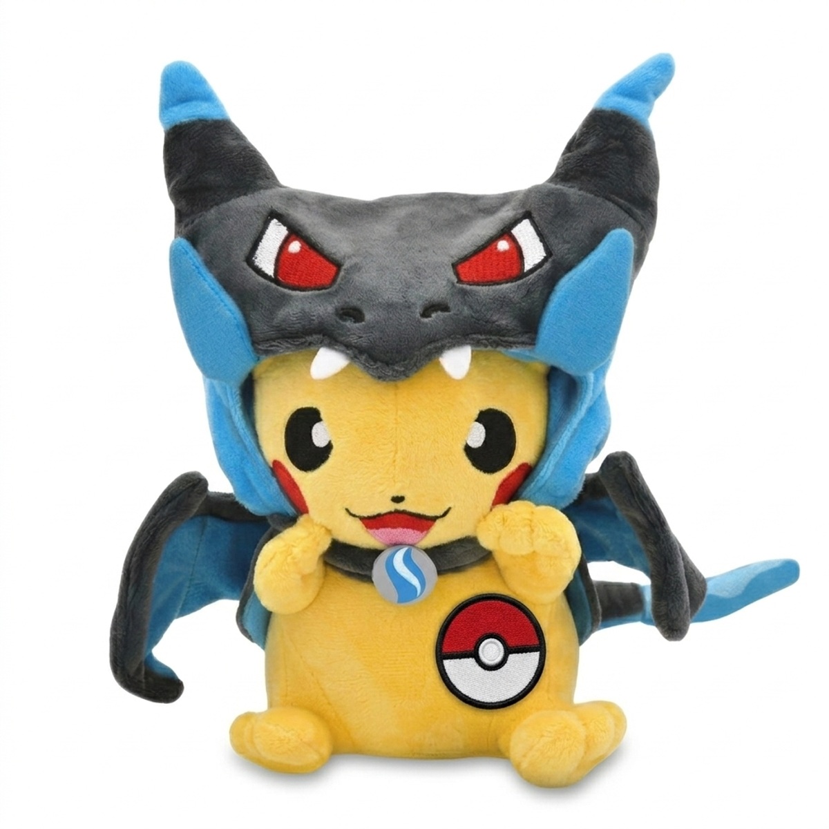 Pikachu Charizard X Pluszak z odznaką potwierdzającą autentyczność produktu.