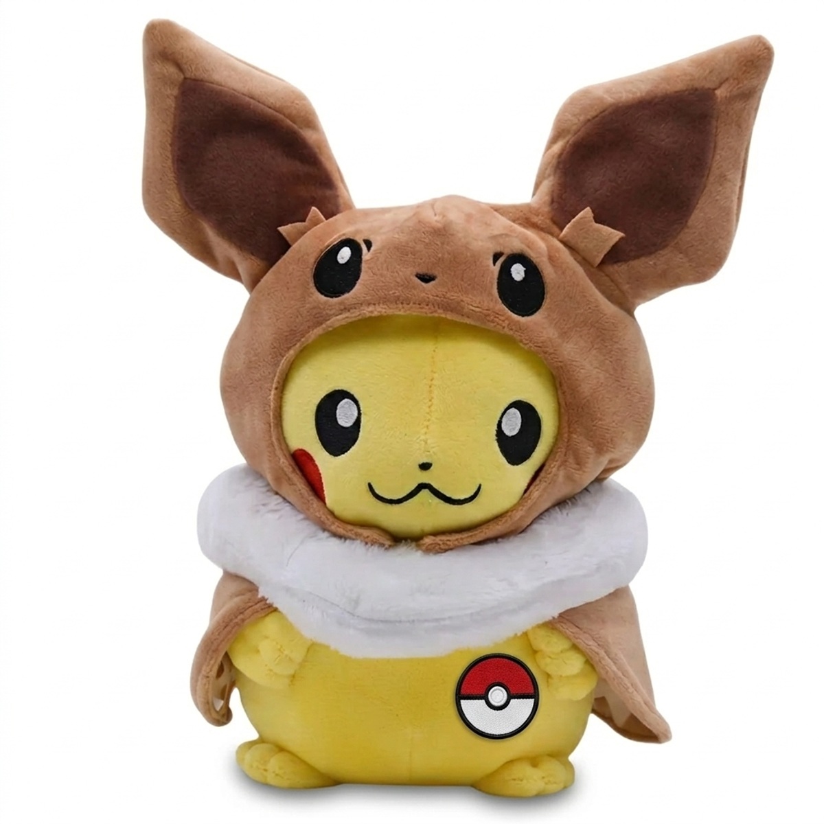 Pikachu Eevee Pluszak z odznaką potwierdzającą autentyczność produktu.