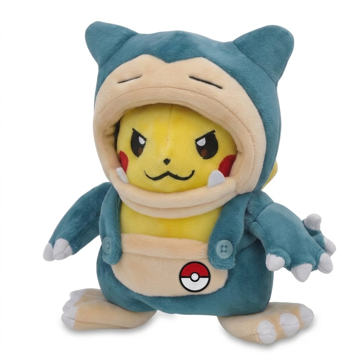 Pikachu Snorlax Pluszak z odznaką potwierdzającą autentyczność produktu.