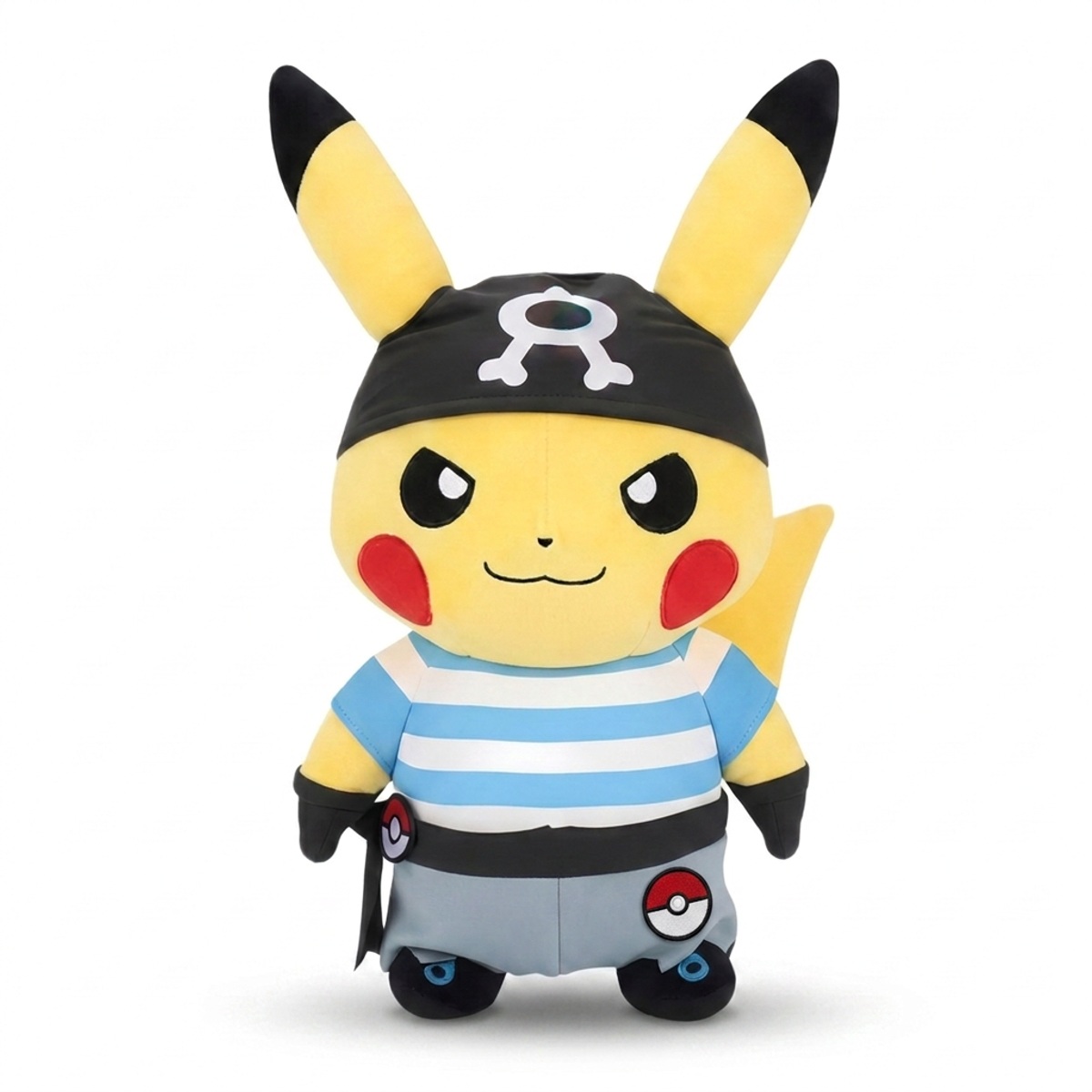 Pikachu Team Aqua Pluszak z odznaką potwierdzającą autentyczność produktu.