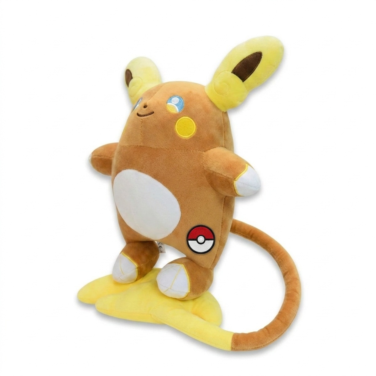 Raichu z Alola Pluszak z odznaką potwierdzającą autentyczność produktu.