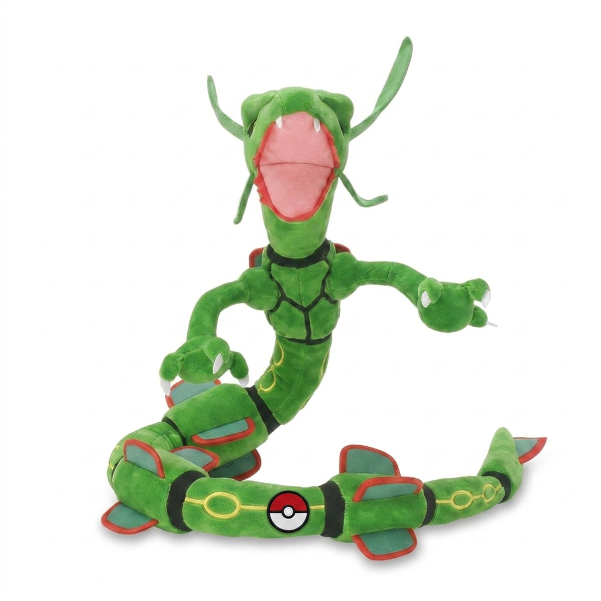 Rayquaza Pluszak z odznaką potwierdzającą autentyczność produktu.